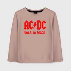 Детский лонгслив хлопок AC/DC back IN black