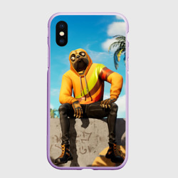 Чехол для iPhone XS Max матовый Fortnite Doggy