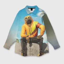 Женская рубашка oversize 3D Fortnite Doggy