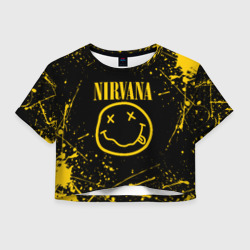 Женская футболка Crop-top 3D Nirvana Нирвана