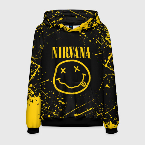 Мужская толстовка 3D Nirvana Нирвана, цвет черный