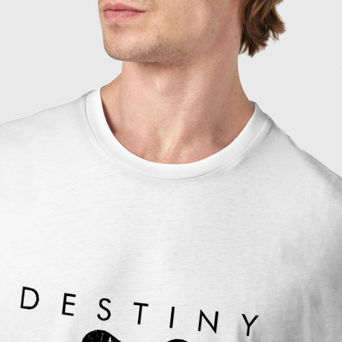 Мужская футболка хлопок DESTINY, цвет белый - фото 6