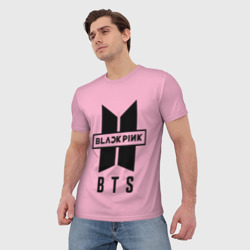 Мужская футболка 3D BTS and Blackpink - фото 2