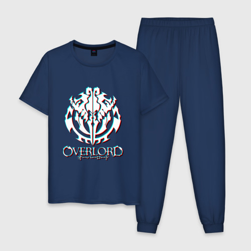 Мужская пижама хлопок Overlord: Glitch, цвет темно-синий