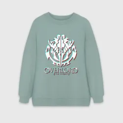 Женский свитшот oversize без начеса хлопок Overlord: Glitch