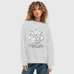 Женский свитшот oversize без начеса хлопок Overlord: Glitch - фото 2