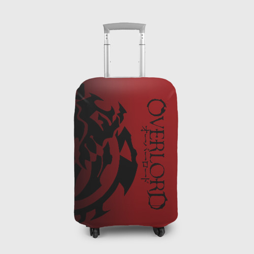 Чехол для чемодана 3D Черный логотип оверлорд на красном фоне, цвет 3D печать