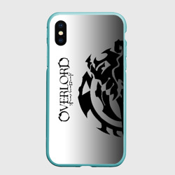 Чехол для iPhone XS Max матовый Черный лого оверлорд на белом фоне