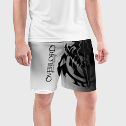 Мужские шорты спортивные Черный лого оверлорд на белом фоне - фото 2