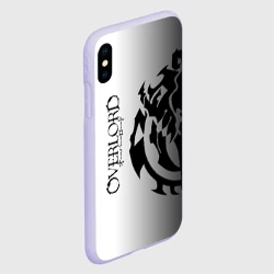 Чехол для iPhone XS Max матовый Черный лого оверлорд на белом фоне - фото 2