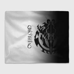 Плед 3D Черный лого оверлорд на белом фоне