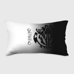 Подушка 3D антистресс Черный лого оверлорд на белом фоне