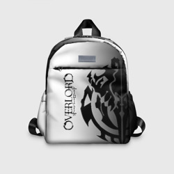 Детский рюкзак 3D Черный лого оверлорд на белом фоне