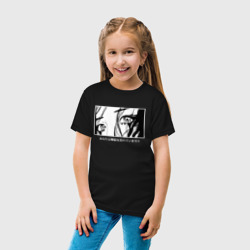 Детская футболка хлопок Лицо девушки нуар - фото 2