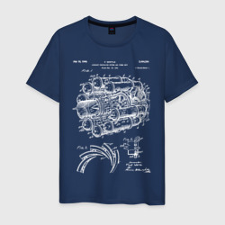 Patent aircraft – Мужская футболка хлопок с принтом купить со скидкой в -20%