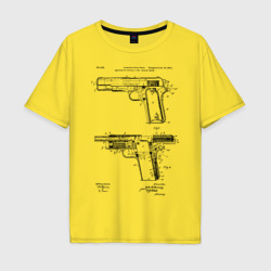 Мужская футболка хлопок Oversize Пистолет