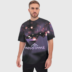 Мужская футболка oversize 3D Warframe abstract logo - фото 2