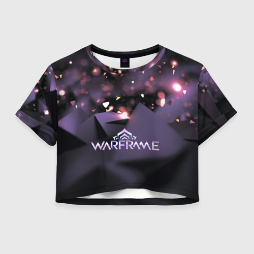 Женская футболка Crop-top 3D Warframe abstract logo, цвет 3D печать