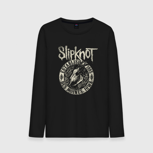 Мужской лонгслив хлопок Slipknot, цвет черный