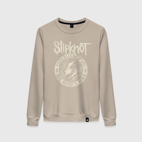 Женский свитшот хлопок Slipknot, цвет миндальный