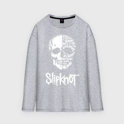 Мужской лонгслив oversize хлопок Slipknot