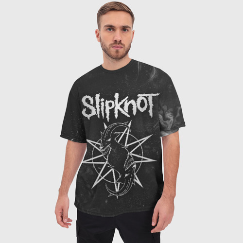 Мужская футболка oversize 3D Slipknot, цвет 3D печать - фото 3
