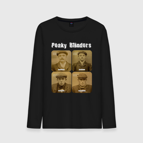 Мужской лонгслив хлопок Peaky Blinders, цвет черный