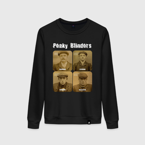 Женский свитшот хлопок Peaky Blinders, цвет черный