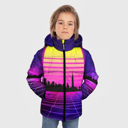 Зимняя куртка для мальчиков 3D ГОРОД В НЕОНЕ - фото 2