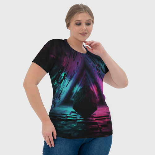 Женская футболка 3D ABSTRACTION, цвет 3D печать - фото 6