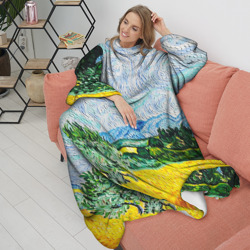 Плед с рукавами Вангог поле - фото 2