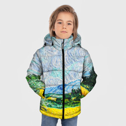Зимняя куртка для мальчиков 3D Вангог поле - фото 2