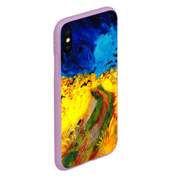 Чехол для iPhone XS Max матовый Вангог ночное поле - фото 2