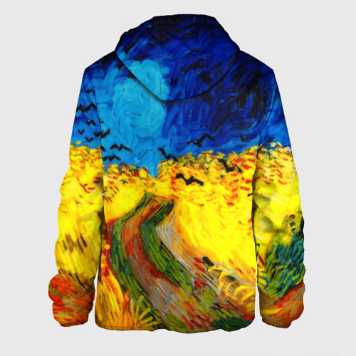 Мужская куртка 3D Вангог ночное поле, цвет 3D печать - фото 2