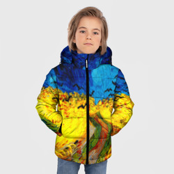 Зимняя куртка для мальчиков 3D Вангог ночное поле - фото 2