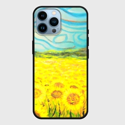 Чехол для iPhone 14 Pro Max Подсолнухи Вангог