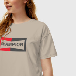 Женская футболка хлопок Oversize Однажды в Голливуде Champion - фото 2