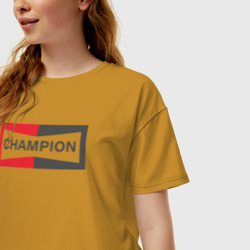 Женская футболка хлопок Oversize Однажды в Голливуде Champion - фото 2