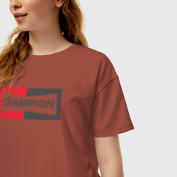 Женская футболка хлопок Oversize Однажды в Голливуде Champion - фото 2