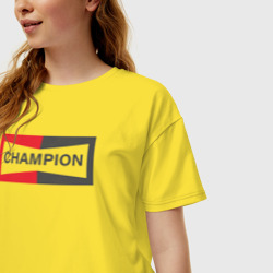 Женская футболка хлопок Oversize Однажды в Голливуде Champion - фото 2