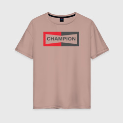 Женская футболка хлопок Oversize Однажды в Голливуде Champion