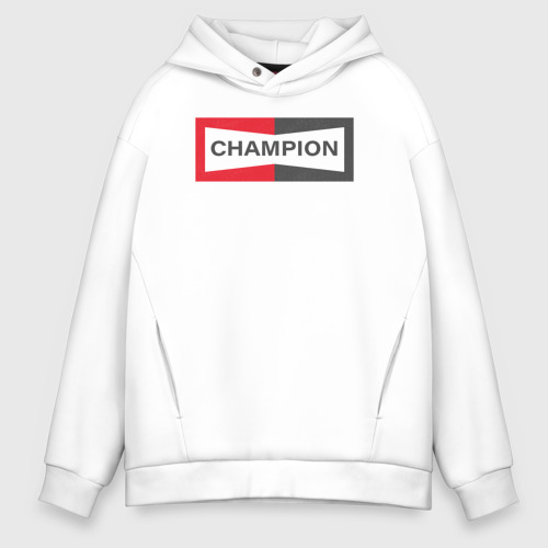 Мужское худи Oversize хлопок Однажды в Голливуде Champion, цвет белый