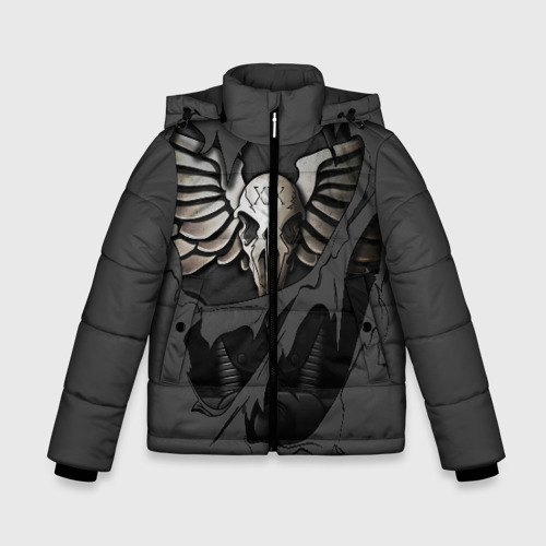 Зимняя куртка для мальчиков 3D Броня Гвардии Ворона, цвет черный