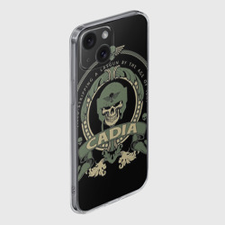 Чехол для iPhone 15 силиконовый с защитой камеры Вархаммер - Cadia skull - фото 2