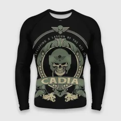 Мужской рашгард 3D Вархаммер - Cadia skull