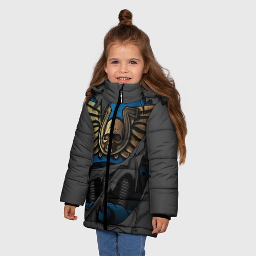 Зимняя куртка для девочек 3D Ультрамариновая Броня, цвет красный - фото 3