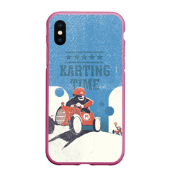 Чехол для iPhone XS Max матовый Karting time