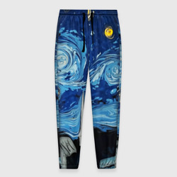 Мужские брюки 3D Звёздная ночь Вангог