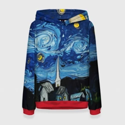 Женская толстовка 3D Звёздная ночь Вангог