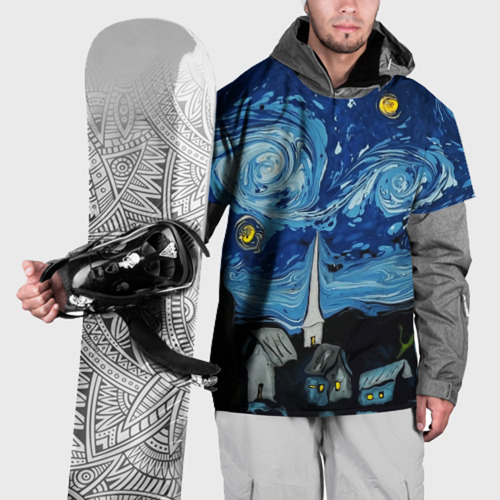 Накидка на куртку 3D Звёздная ночь Вангог, цвет 3D печать